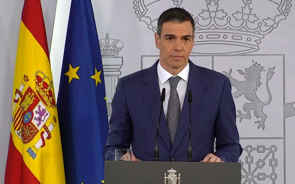 Presidente de Governo da Espanha, Pedro Sánches, sobre ataques à faixa de Gaza - Foto: EFE/X Moncloa