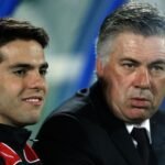 Kaká e Ancelotti juntos no Milan, em 2009 Foto: Karim Sahib/Getty Images