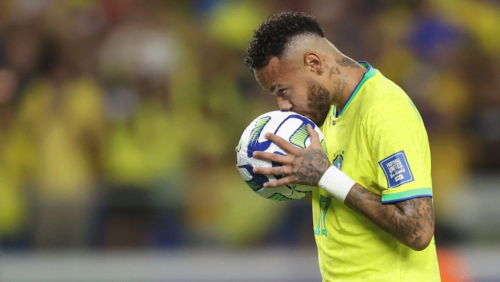 Carlo Ancelotti: Neymar atuando pela Seleção Brasileira - Foto: Vitor Silva/CBF
