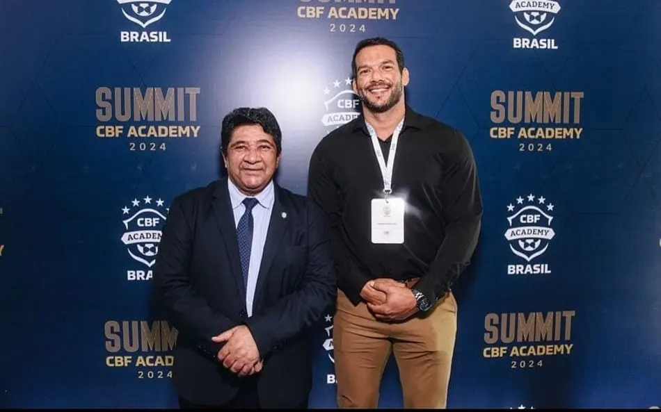 Ednaldo Rodrigues, ex-presidente da CBF, e Samir Xaud, futuro presidente da entidade: o que esperar? Leila Pereira - Foto: Federação Roraimense de Futebol/FRF