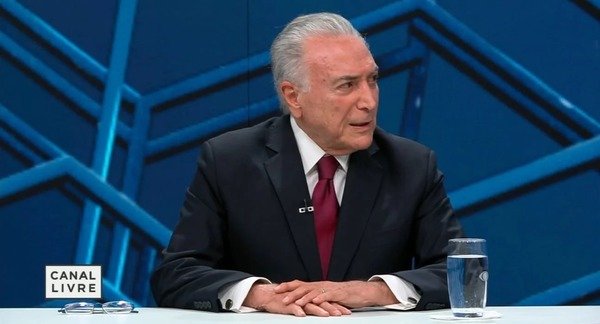 Temer em entrevista para o Canal Livre - Foto: Canal Livre