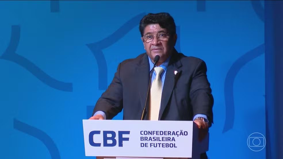 O presidente da Confederação Brasileira de Futebol, Ednaldo Rodrigues. — Foto: Jornal Nacional/ Reprodução