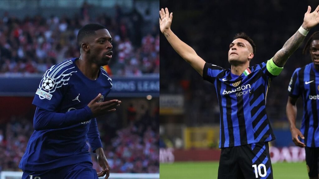 Champions League: Dembélé e Lautaro Martínez são os grandes craques de PSG e Inter Montagem - Foto: ESPN/Getty Images