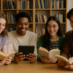 ovens participando de clubes do livro com leitura digital e física – Geração Z e hábito de leitura