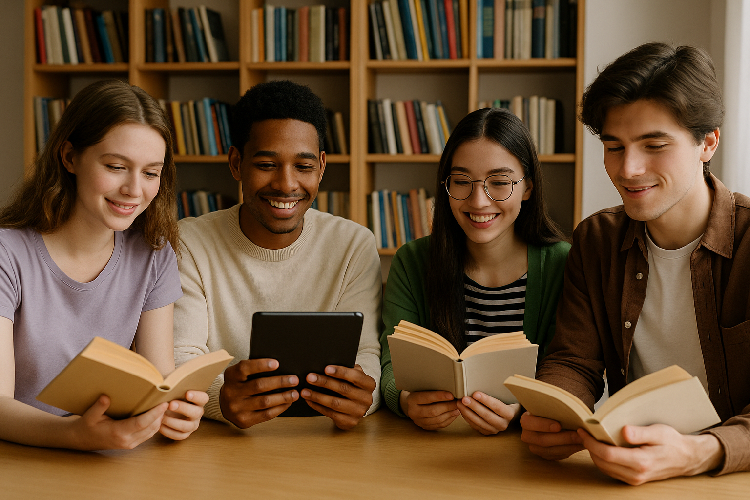 ovens participando de clubes do livro com leitura digital e física – Geração Z e hábito de leitura