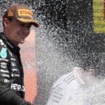 Russell comemorando a vitória no GP do Canadá - Foto: Mercedes/AP