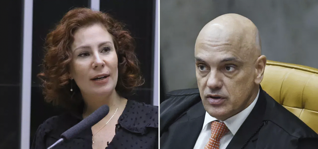 Carla Zambelli e Alexandre de Moraes - Foto: Michel Jesus/Câmara dos Deputados