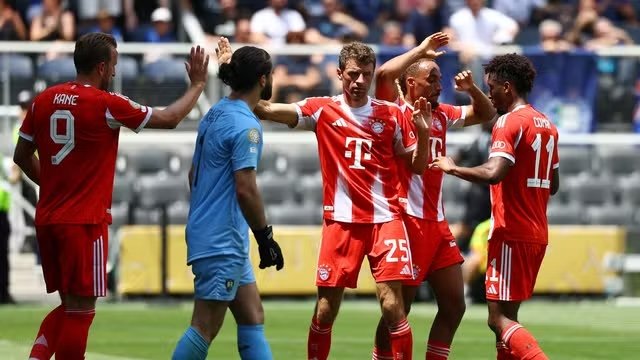 Thomas Müller fez dois gols diante do Auckland - Foto: Reuters