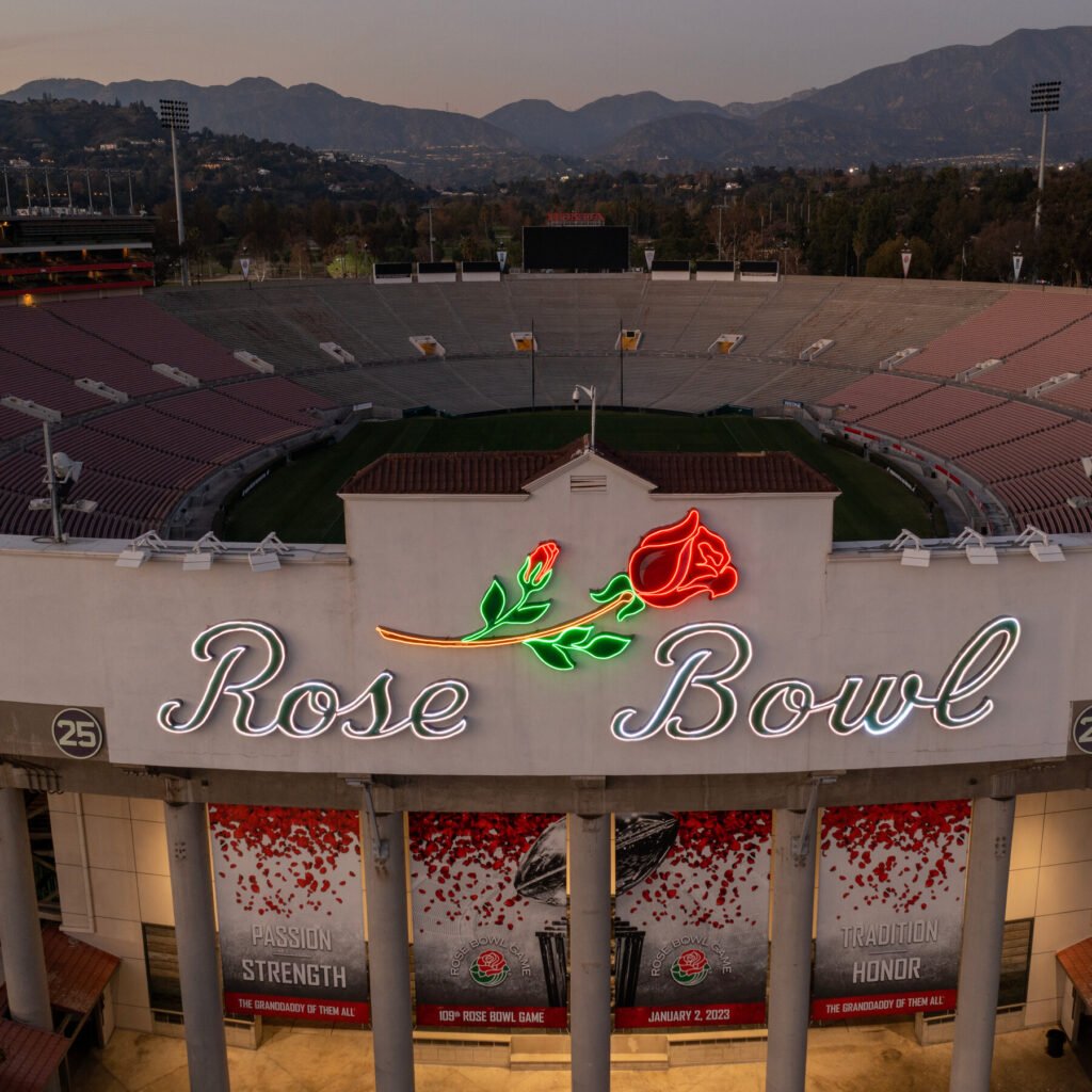 "É TETRA! É TETRA! É TETRA!" icônica frase de Galvão Bueno que representa bem o ícone Rose Bowl - Foto: Getty Images