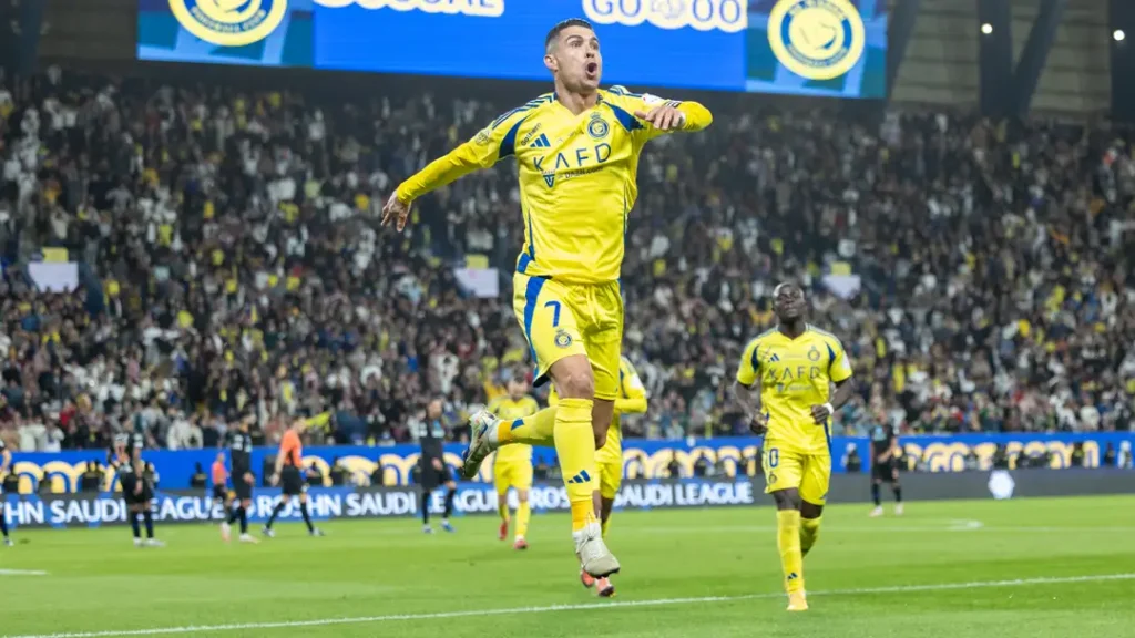 Foto: Getty Images Sport Cristiano comemorando gol pelo Al-Nassr