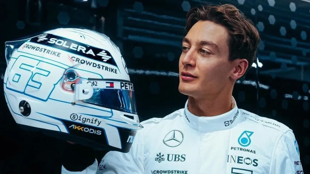 George Russell da Mercedes - Foto: Reprodução/Clive Rose/Getty Images
