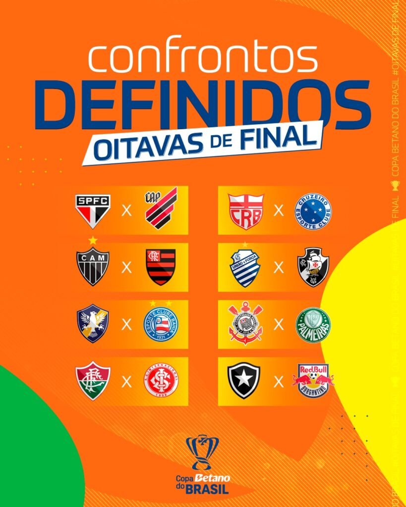 Confrontos definidos da Copa do Brasil 
Foto: Copa do Brasil/ Instagram