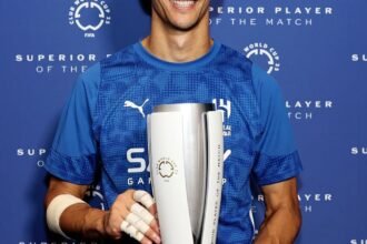 Yassine Bono, goleiro do Al-Hilal, recebeu o prêmio de destaque da partida. Foto: Divulgação/Instagram (@alhilal)