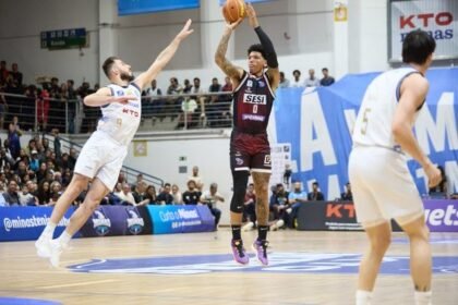 Didi Louzada em atuação contra o Minas Tênis Clube, pelo NBB. Foto: Marcos Limonti/Sesi Franca