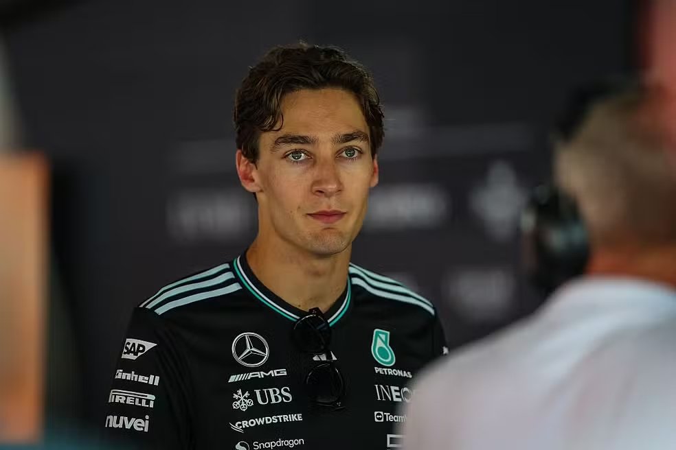 George Russell após o GP da Espanha da F1 em 2025 — Foto: Kym Illman/Getty Images
