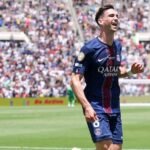 Jogadores comemoram um dos gols da partida - Foto: Reprodução/X PSG