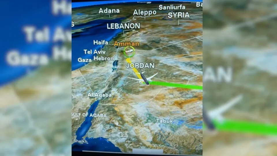 Espaço aéreo Israel - Foto: Reprodução/FlightRadar24