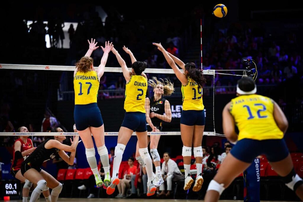 Com autoridade, Brasil vence 4º set e consolida vitória na VNL – Foto: Reprodução/VNL Images