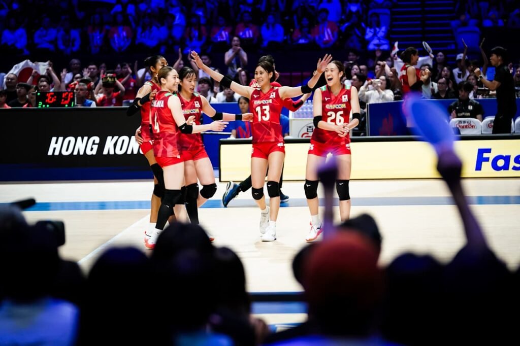Japonesas igualam mais uma vez a parada no 4º set - Foto: Reprodução/VNL Images