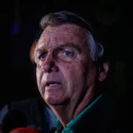 O ex-presidente Jair Bolsonaro durante entrevista a jornalistas no Aeroporto de Brasília no fim de junho - Foto: Reprodução/Brenno Carvalho