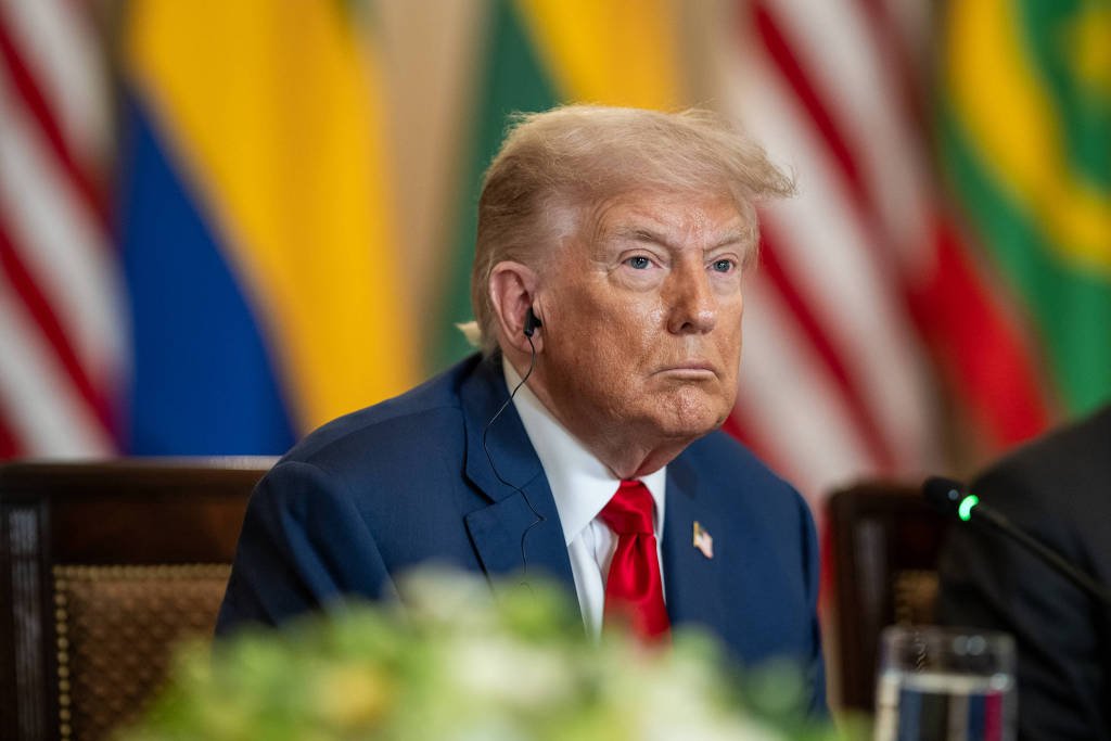 O presidente Donald Trump durante encontro com líderes africanos, na Casa Branca - Foto: Reprodução/Casa Branca