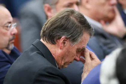 Jair Bolsonaro, ex-presidente, durante interrogatório no STF - Foto: Reprodução/Gustavo Moreno-STF