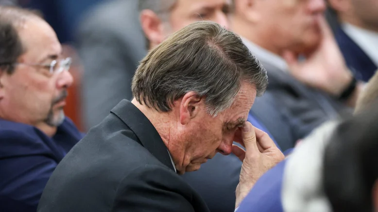 Jair Bolsonaro, ex-presidente, durante interrogatório no STF - Foto: Reprodução/Gustavo Moreno-STF