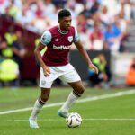 Luis Guilherme em atividade pelo West Ham Foto: Angel Martinez/Getty Images