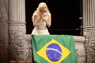 Lady Gaga se apresentou na praia de Copacabana em maio 2025 - Foto: Reprodução/Brazil News