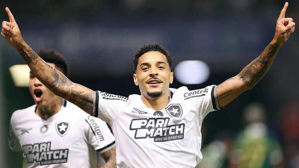 Gregore abriu o placar para o Botafogo contra o Palmeiras pelo Brasileirão - Foto: Reprodução/Vitor Silva/Botafogo