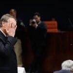 O ex-presidente da República Jair Messias Bolsonaro durante depoimento ao ministro Alexandre de Moraes - Foto: Reprodução/Wilton Junior