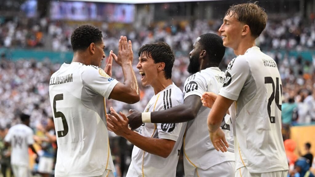 Gonzalo Garcia comemora gol do Real Madrid contra a Juventus no Mundial - Foto: Reprodução/via Getty Images