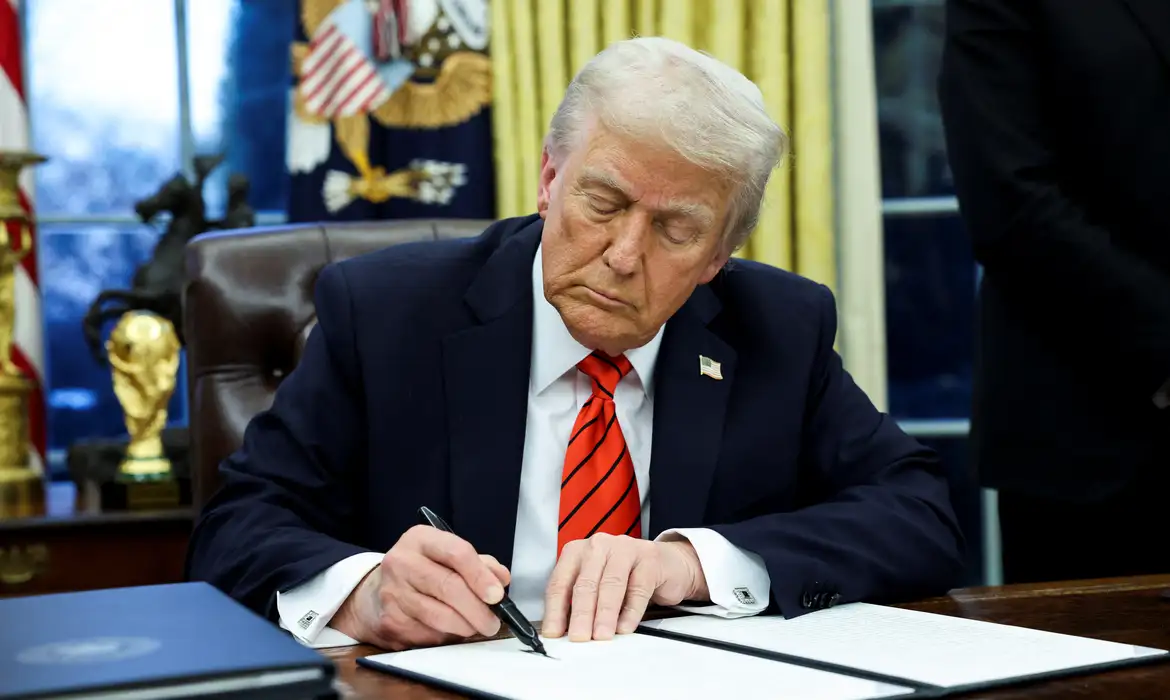 Donald Trump: presidente dos Estados Unidos impõe tarifa ao Brasil- Foto: Reprodução/Casa Blanca