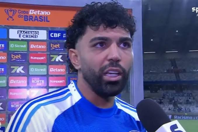 Gabigol em entrevista pós-jogo contra o Juventude - Foto: Reprodução/ge