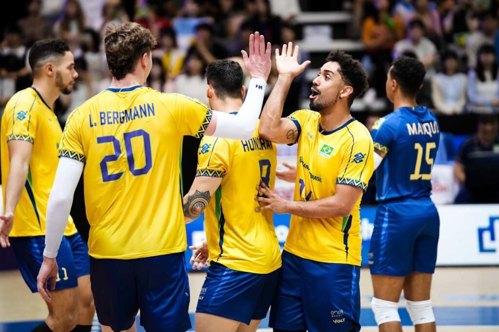 Brasil vence 1º set frente a Argentina - Foto: Reprodução/VNL Images