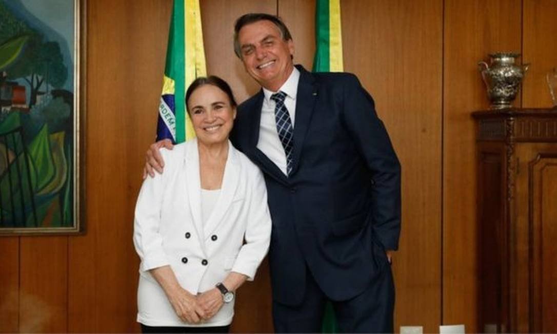 Regina Duarte e Jair Bolsonaro - Foto: Carolina Nunes/PR