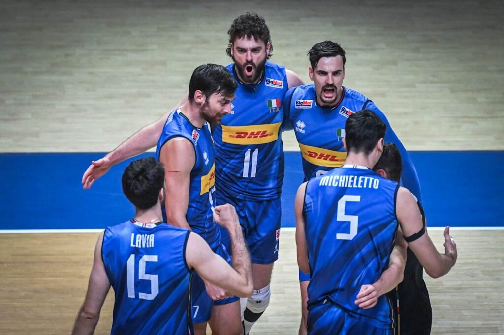 Itália reage, atropela no 4º set e avança à próxima fase da Liga das Nações de Vôlei Masculina (VNL) - Foto: Reprodução/VNL Images