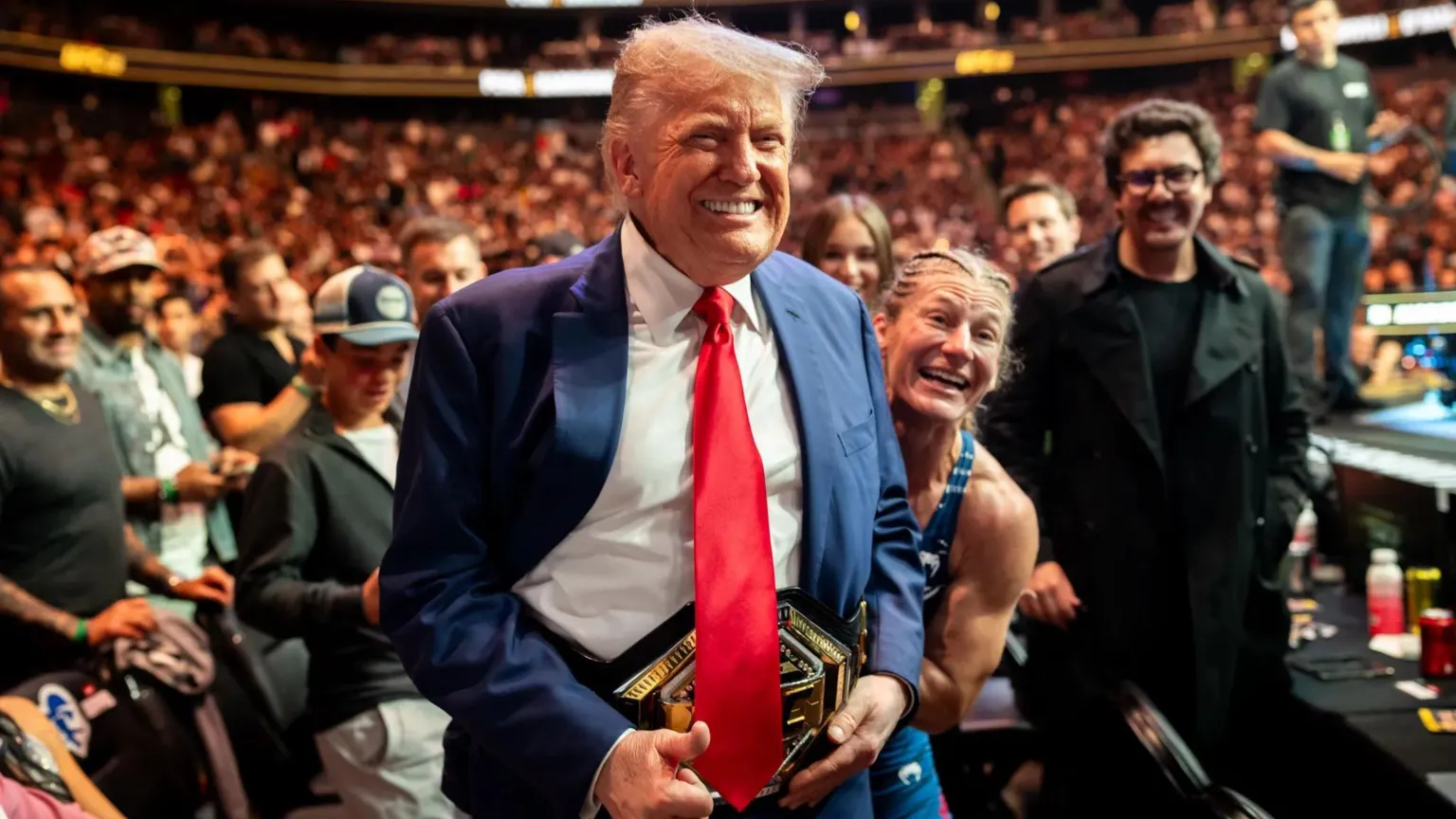 President Trump no UFC 316 no início deste ano - Foto: Reprodução/White House
