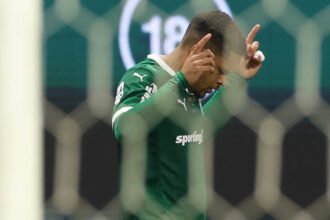 Vitor Roque, pelo Palmeiras - Foto: Cesar Greco/Palmeiras/by Canon