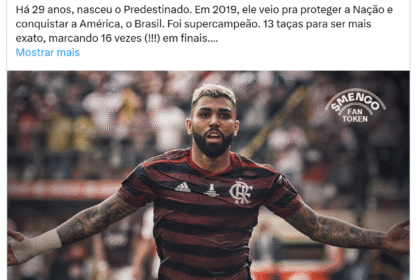 Gabigol responde homenagem de ex-time e causa polêmica entre torcedores. Foto: X.