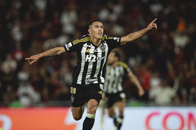 Cuello faz o gol vitória do Atlético sobre o pela 8° de finais da Copa do Brasil - Foto: Reprodução/Pedro Souza/Atlético-MG