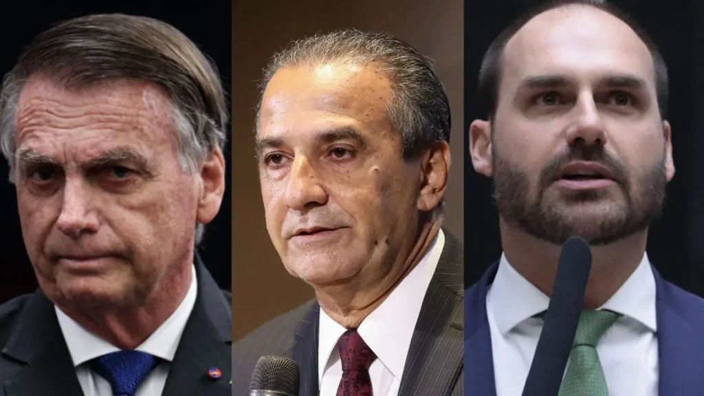 PF indiciou Jair Bolsonaro, o filho Eduardo e o pastor Silas Malafaia por tentativa de interferência no julgamento da trama golpista - Foto: Reprodução/Redes Sociais