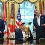 O presidente dos Estados Unidos, Donald Trump, e o presidente da Fifa, Gianni Infantino - Foto: Reprodução/AFP