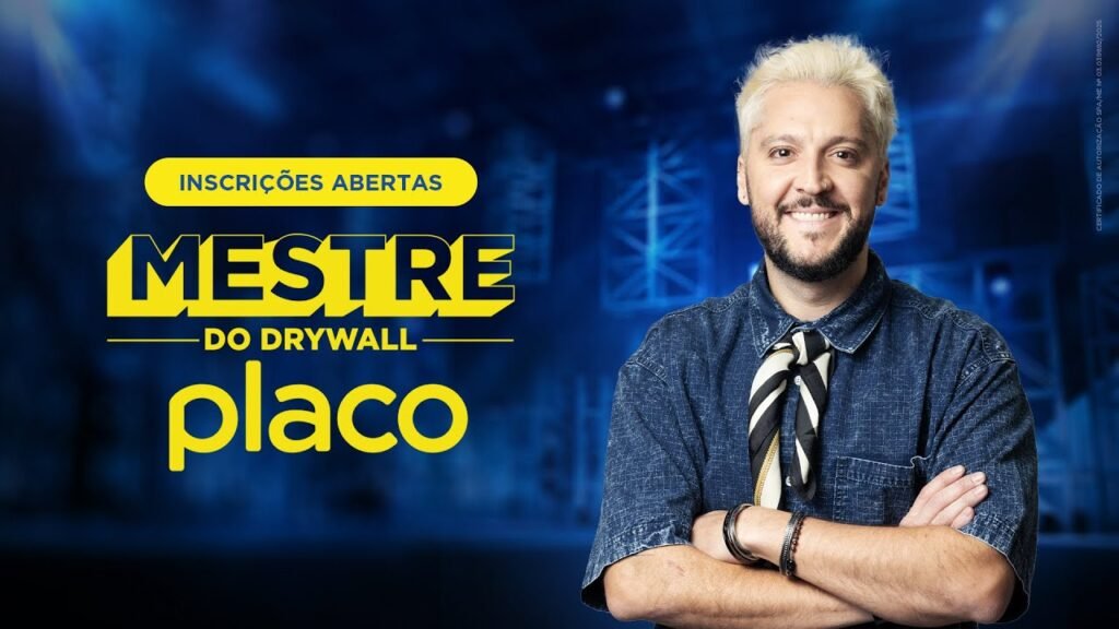 Pôster oficial da 3ª temporada do reality show "Mestre do Drywall" - Foto: Reprodução/Mestre do Drywall