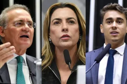 Senadores Renan Calheiros (MFB-AL) e Soraya Thronicke (União-MS), e o deputado Nikolas Ferreira (PL-MG) destinaram verbas para clube de futebol - Foto: Reprodução/Agência Senado e Câmara