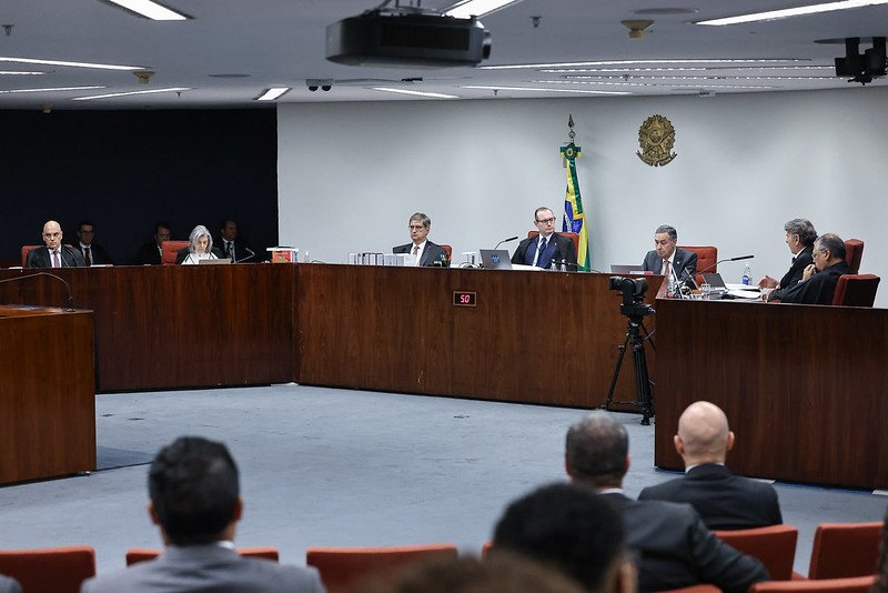 Visão do quinto dia de julgamento de Bolsonaro na 1ª Turma do STF - Foto: Antonio Augusto/STF