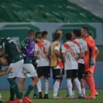 Jogadores do Palmeiras comemoram classificação à final da competição em 2020. Foto: Cesar Greco/Palmeiras