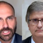 (À esquerda) Eduardo Bolsonaro, morando nos EUA, é escolhido pelos partidos de oposição novo líder da minoria I (À direita) Procurador-geral, Paulo Gonet - Foto: Reprodução/Estadão