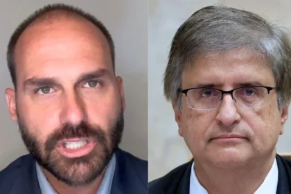 (À esquerda) Eduardo Bolsonaro, morando nos EUA, é escolhido pelos partidos de oposição novo líder da minoria I (À direita) Procurador-geral, Paulo Gonet - Foto: Reprodução/Estadão