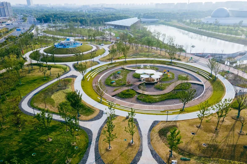 O maior parque-esponja de Shanghai: "Céu estrelado" - Foto: China Daily
